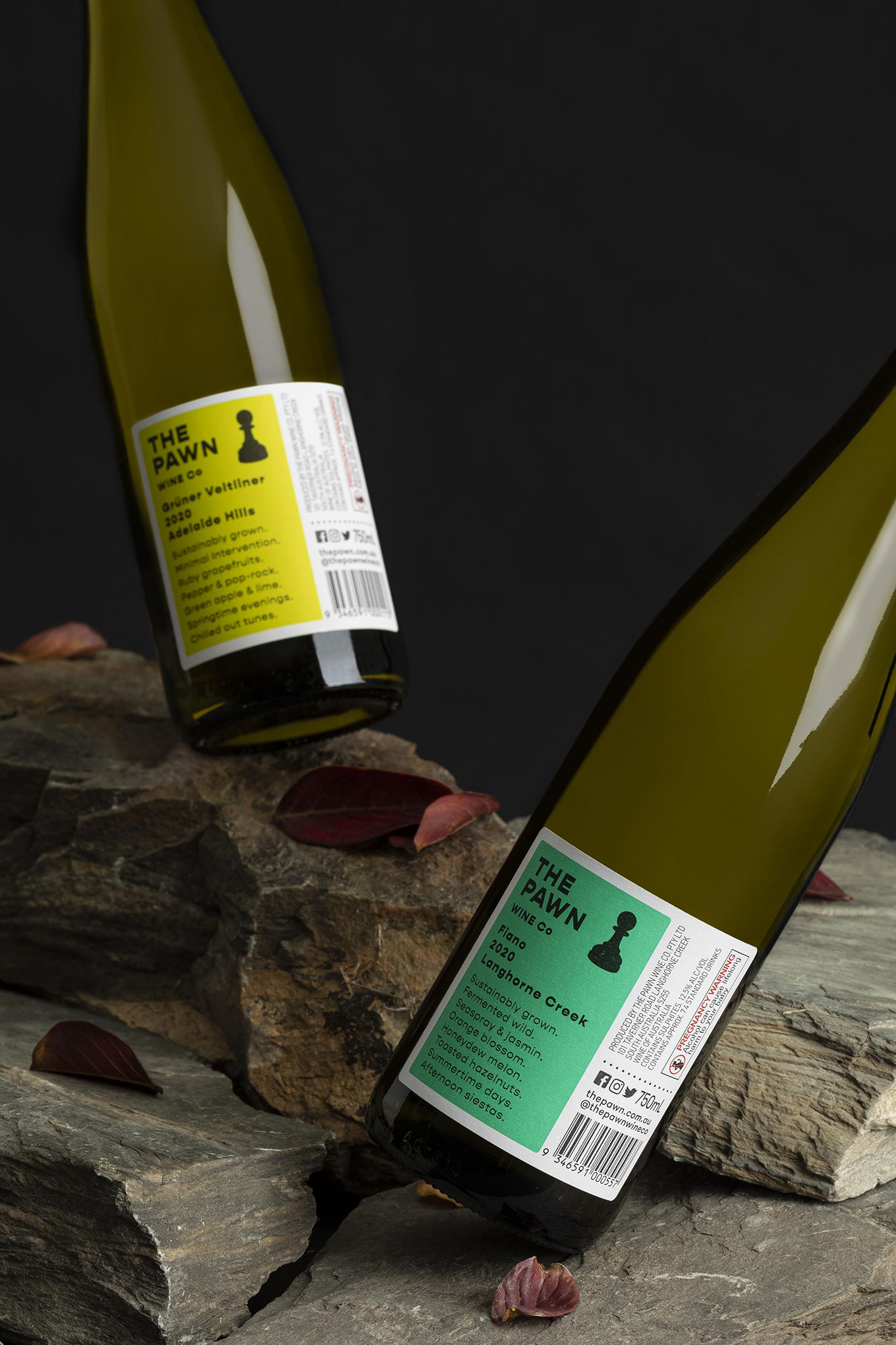The Pawn Wine Co-Core Range Bacl Labels